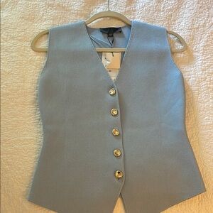 Women's Blue Sleeveless Vest